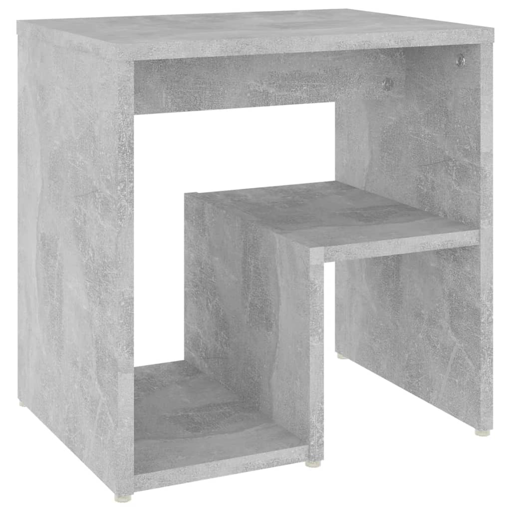 vidaXL Tables de chevet 2 pcs gris béton 40x30x40 cm bois d'ingénierie