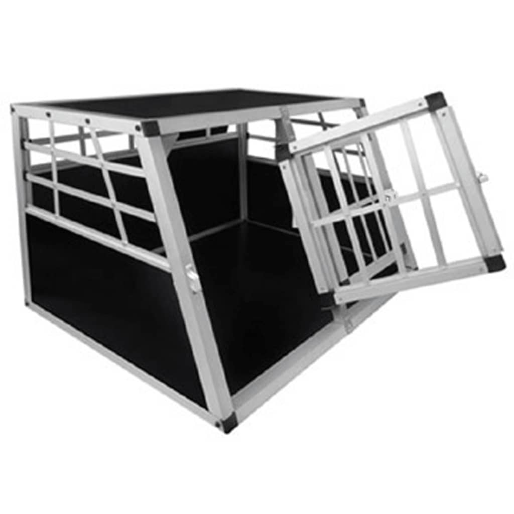 vidaXL Cage de transport avec double porte pour chiens S Aluminium