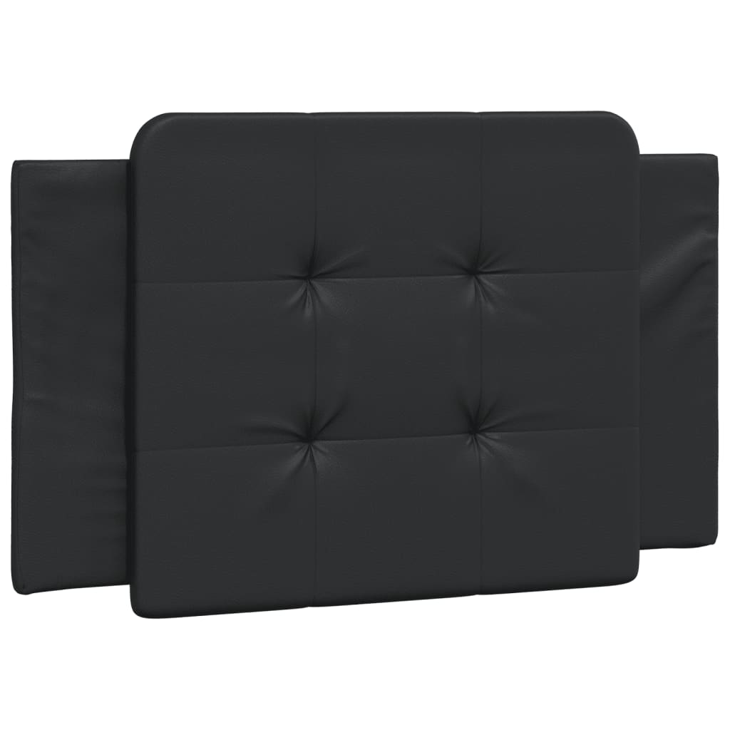 vidaXL Coussin de tête de lit noir 80 cm similicuir