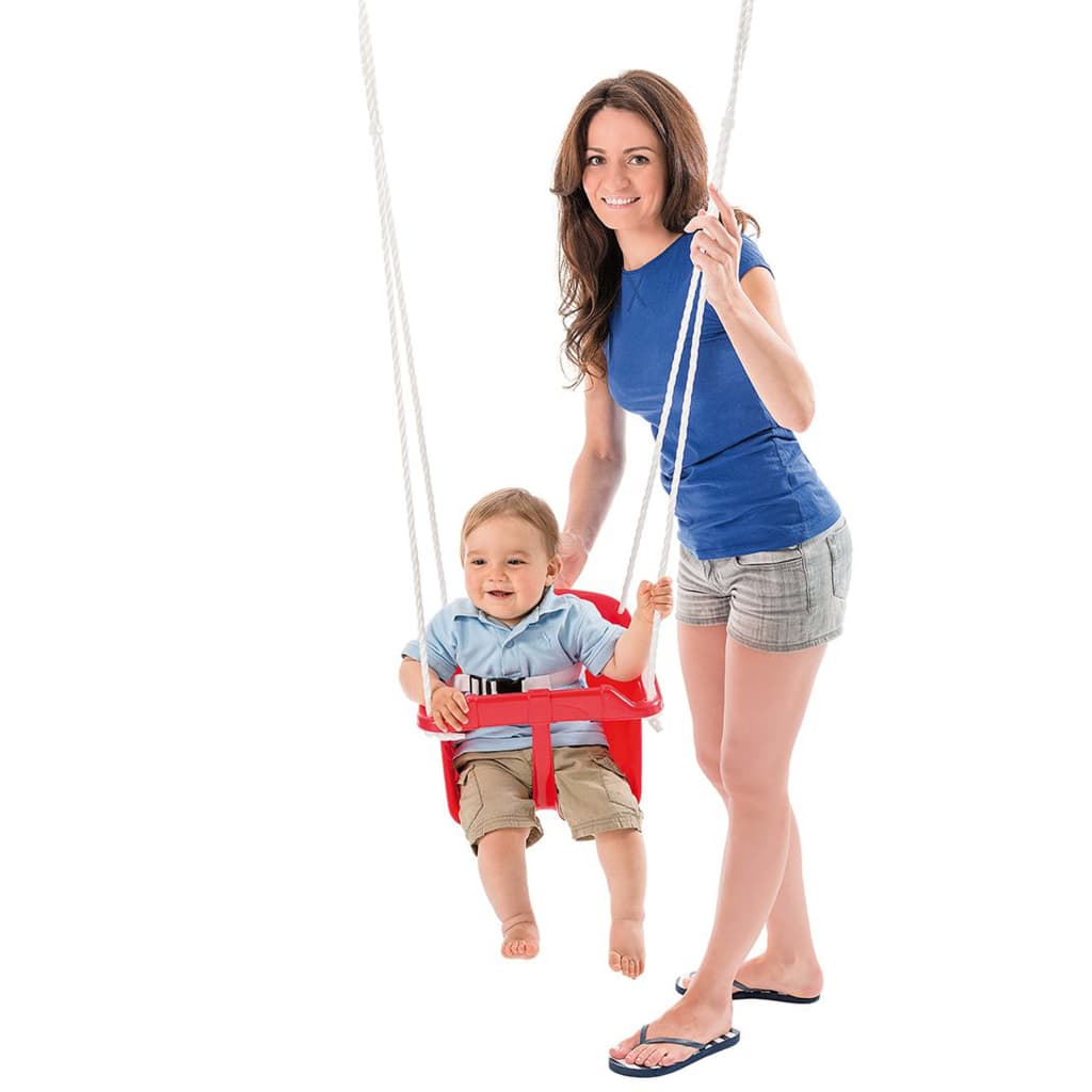 Happy People Siège de balançoire bébé avec ceinture de sécurité Rouge