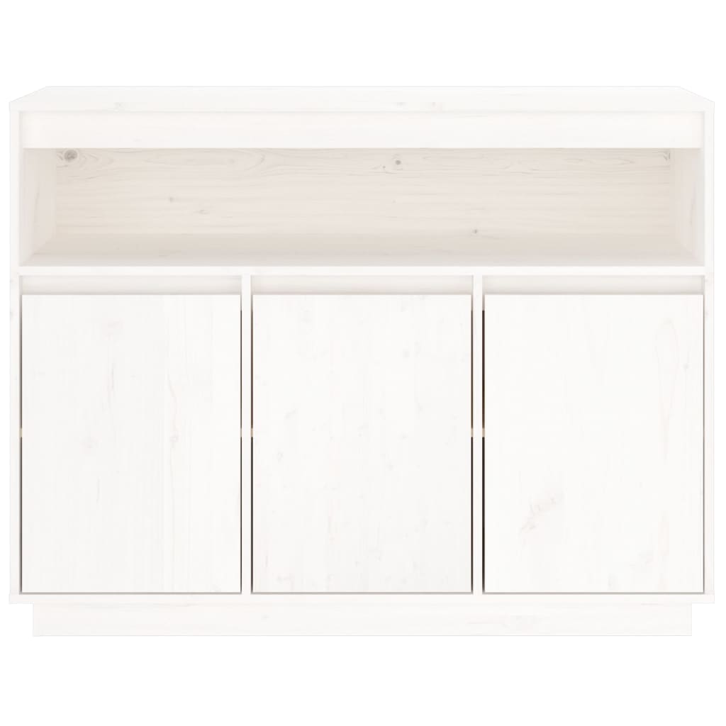 vidaXL Buffet Blanc 104,5x34x80 cm Bois massif de pin