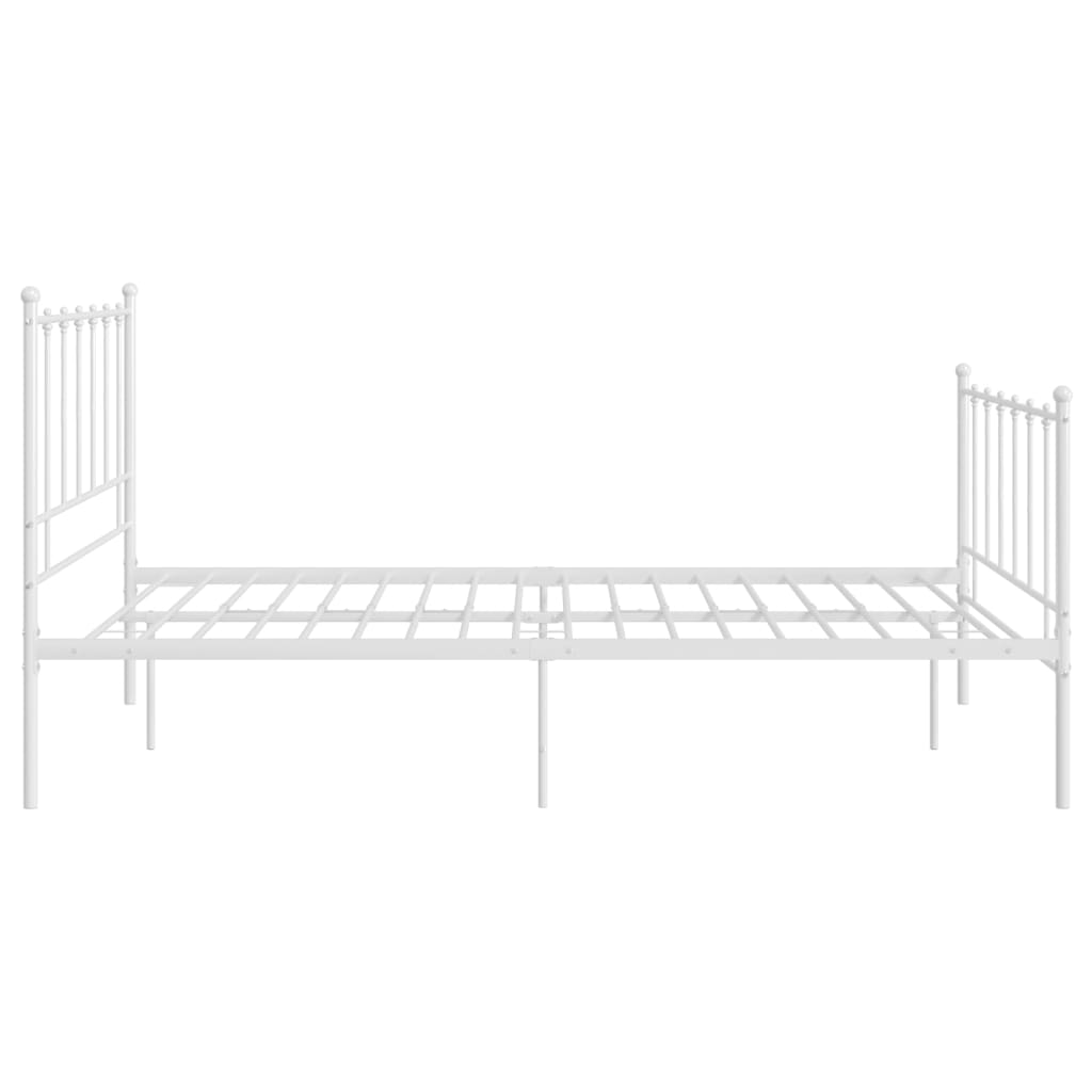 vidaXL Cadre de lit sans matelas blanc métal 120x200 cm