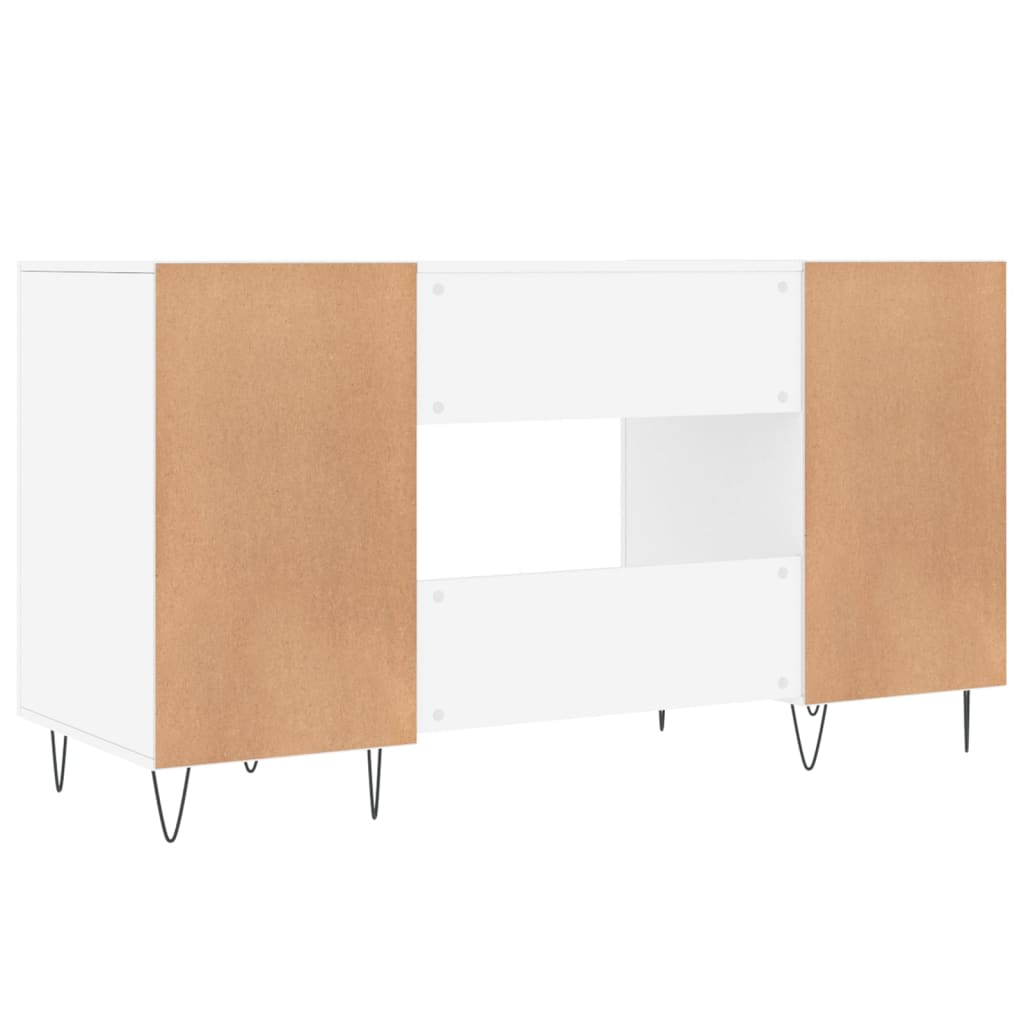 vidaXL Bureau blanc 140x50x75 cm bois d'ingénierie