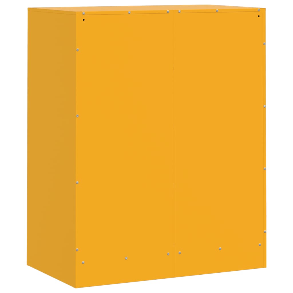 vidaXL Buffet jaune moutarde 67x39x83 cm acier