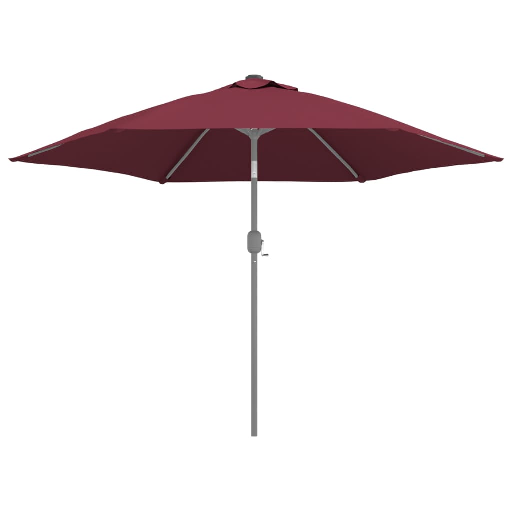 vidaXL Tissu de remplacement pour parasol d'extérieur Bordeaux 300 cm