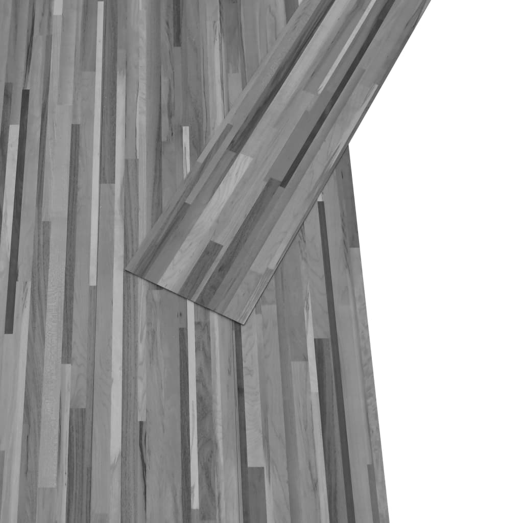 vidaXL Planches de plancher PVC 4,46 m² 3 mm Autoadhésif Gris rayé
