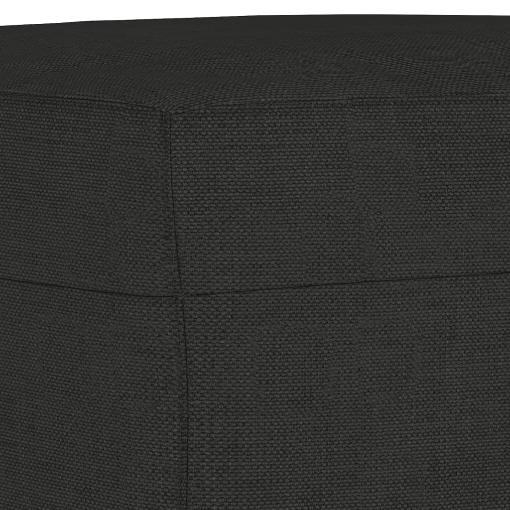 vidaXL Ensemble de canapés 3 pcs avec coussins Noir Tissu