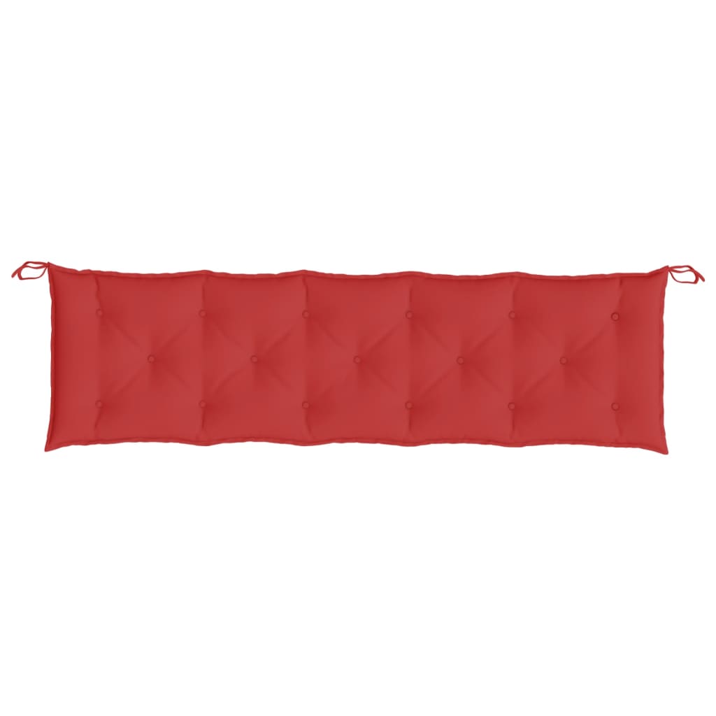 vidaXL Coussins de banc jardin lot de 2 rouge 180x50x7 cm tissu Oxford