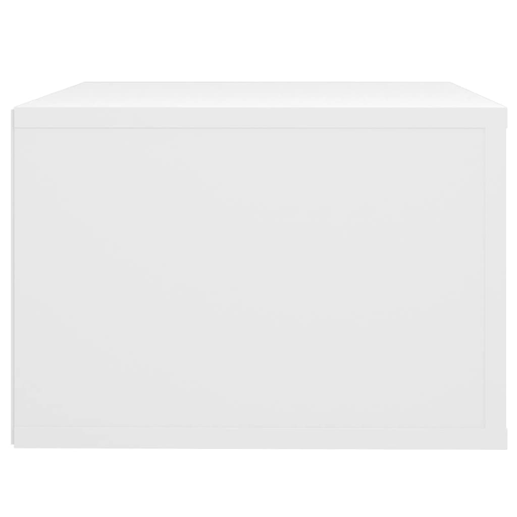 vidaXL Table de chevet murale Blanc 50x36x25 cm
