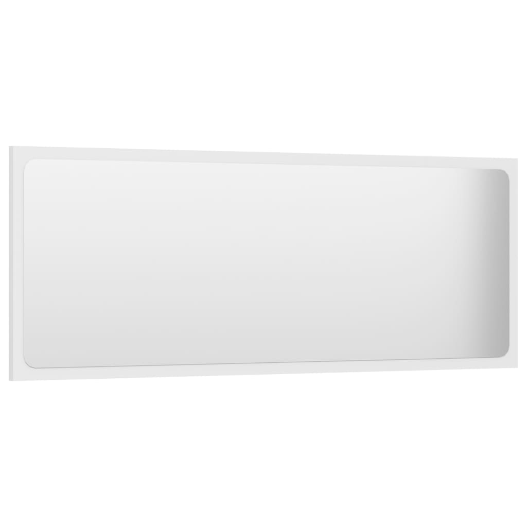 vidaXL Miroir de salle de bain Blanc 100x1,5x37 cm Aggloméré