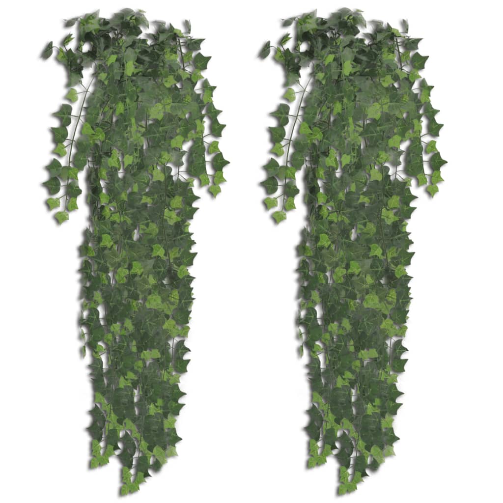 vidaXL Plantes artificielles 2 pcs Lierre Vert 90 cm