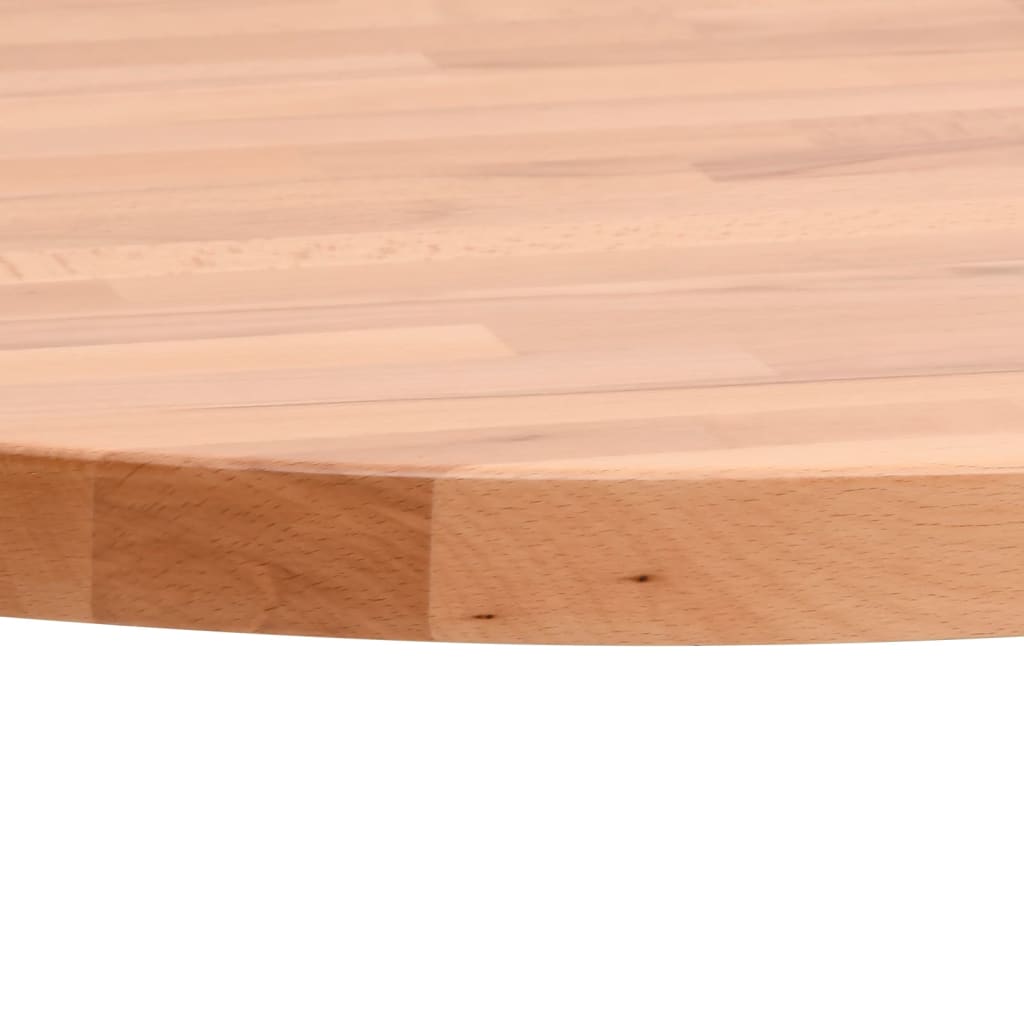 vidaXL Dessus de table Ø90x4 cm rond bois massif de hêtre