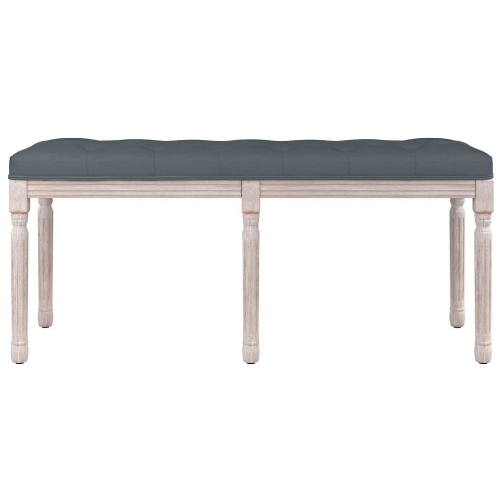 vidaXL Banc Gris foncé 110x40x49 cm Velours