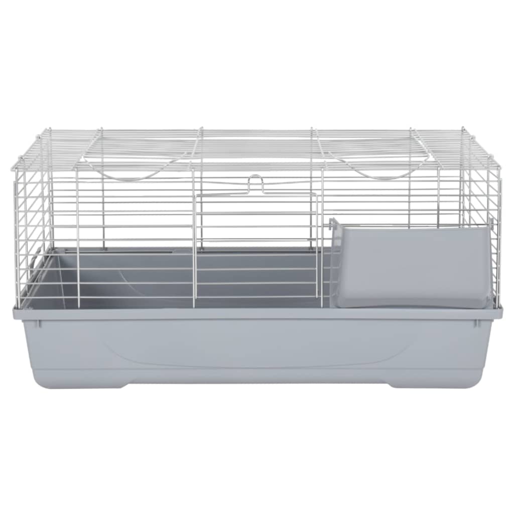vidaXL Cage pour petits animaux gris 80x45x39 cm PP et métal