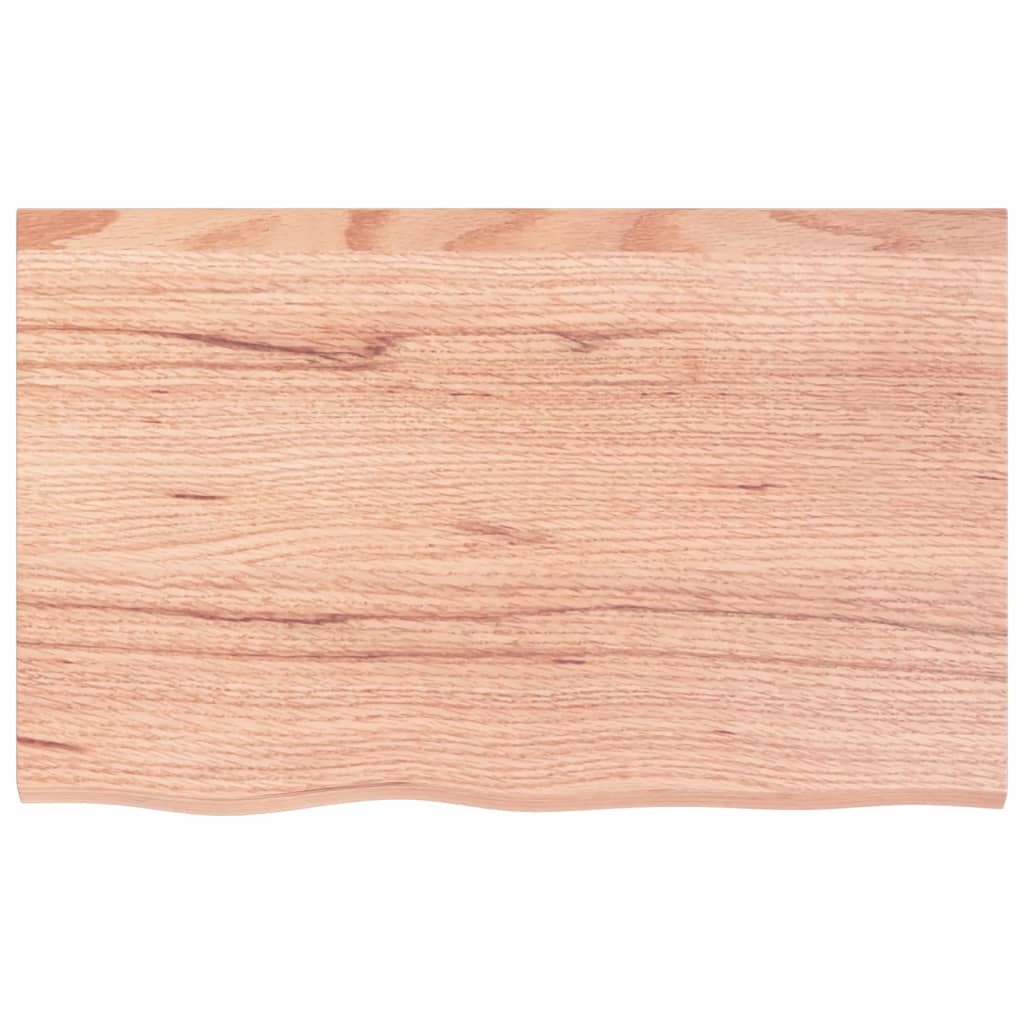 vidaXL Dessus de table marron clair bois chêne massif traité