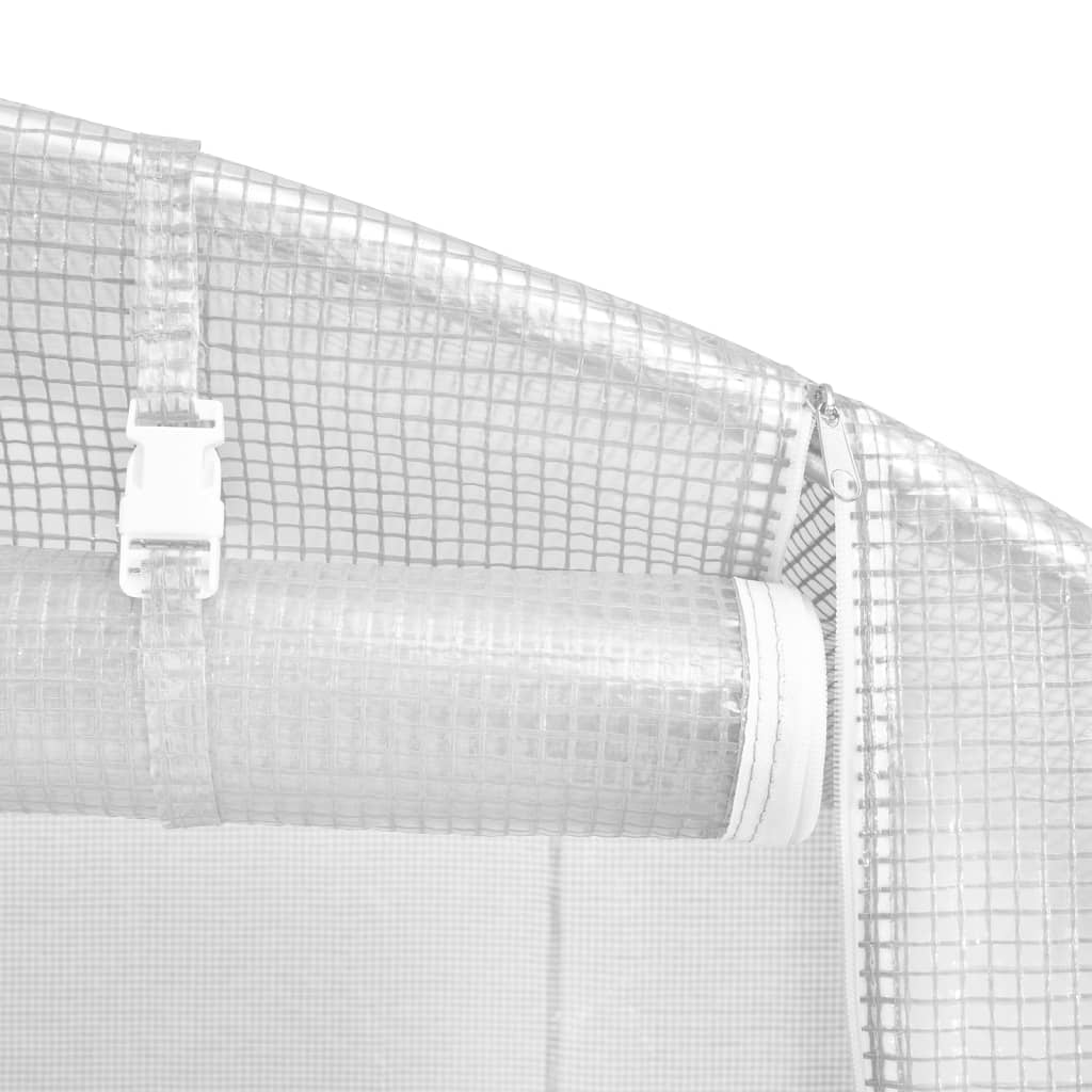 vidaXL Serre avec cadre en acier blanc 54 m² 18x3x2 m