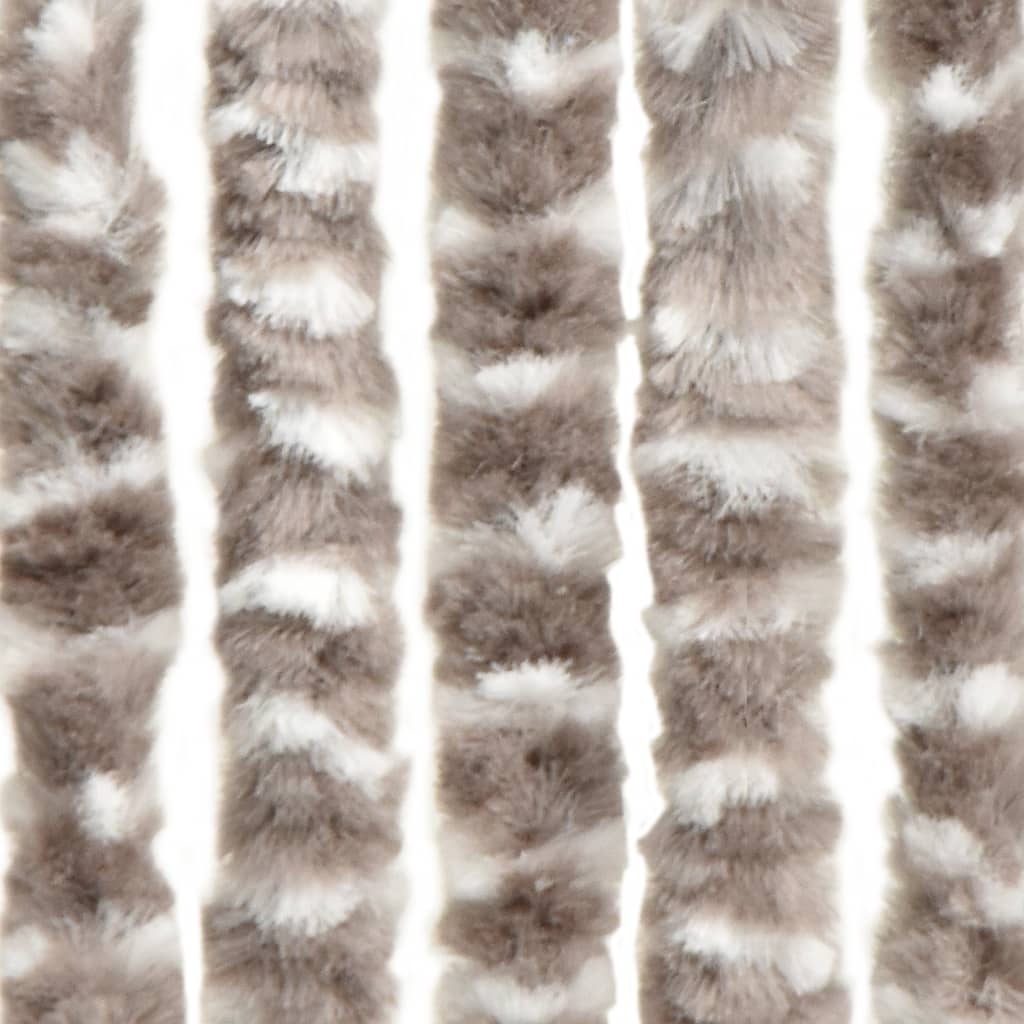 vidaXL Moustiquaire Taupe et blanc 56x185 cm Chenille