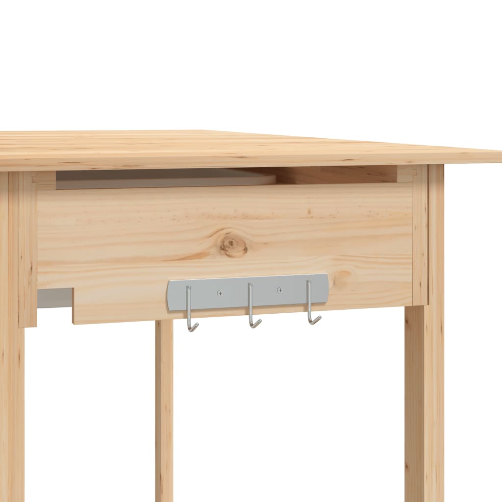 vidaXL Table de rempotage et évier 147,5x44x139,5 cm bois massif sapin