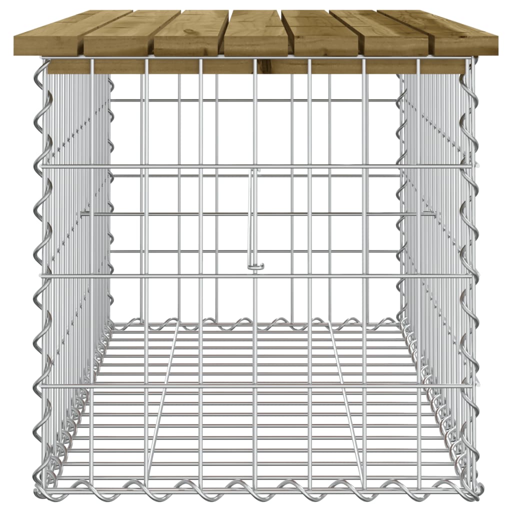 vidaXL Banc de jardin design gabion 83x44x42 cm bois de pin imprégné