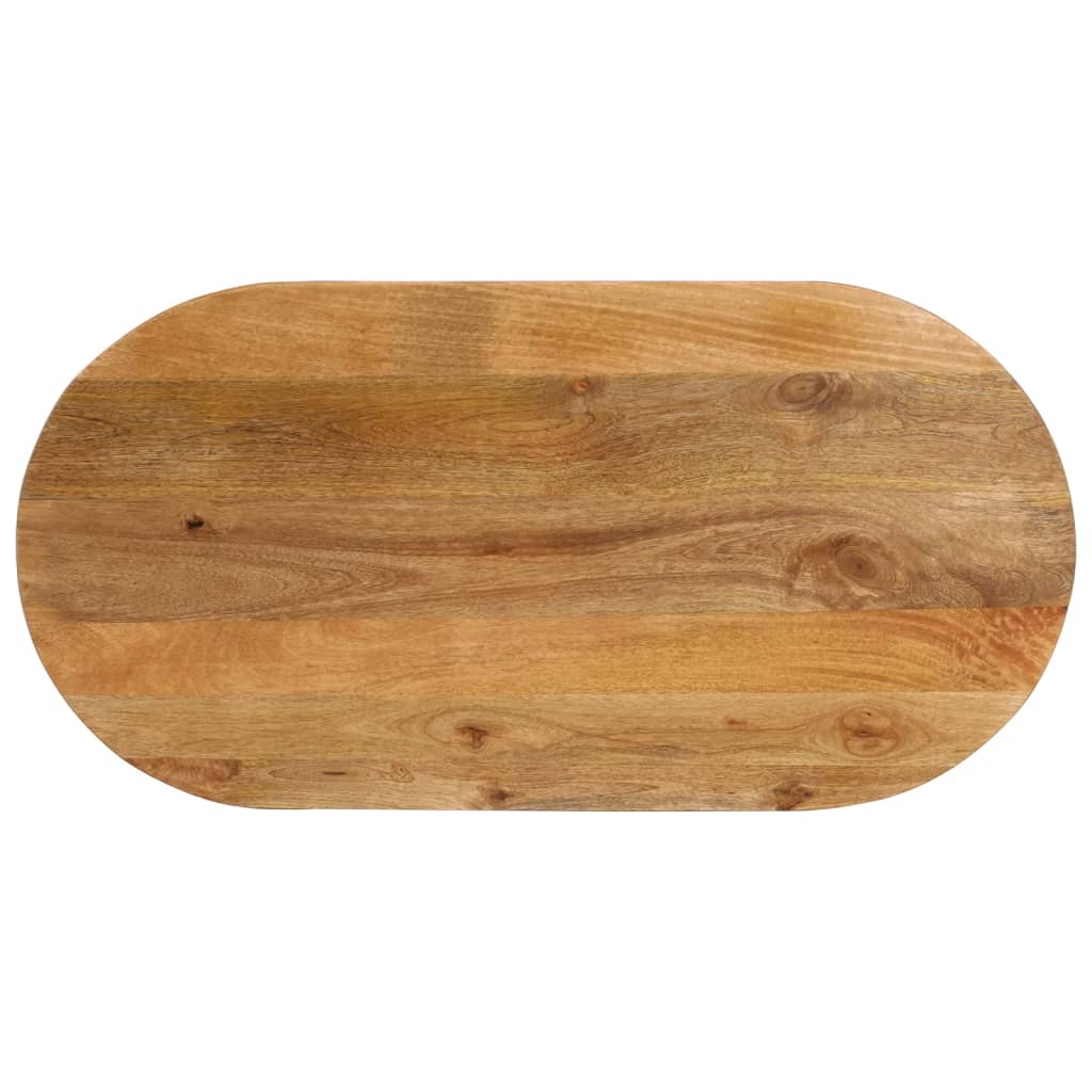 vidaXL Dessus de table 80x40x2,5 cm ovale bois massif de manguier