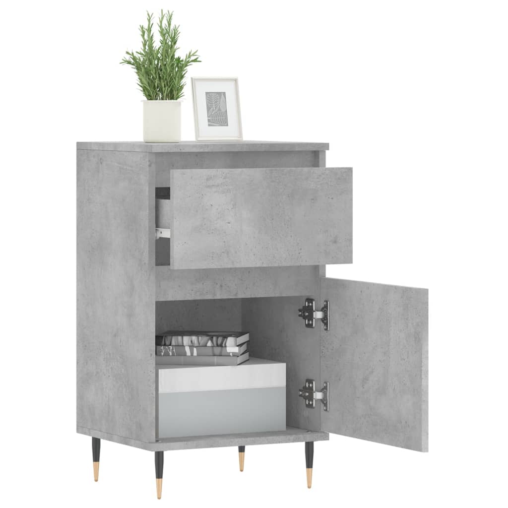 vidaXL Buffet gris béton 40x35x70 cm bois d'ingénierie