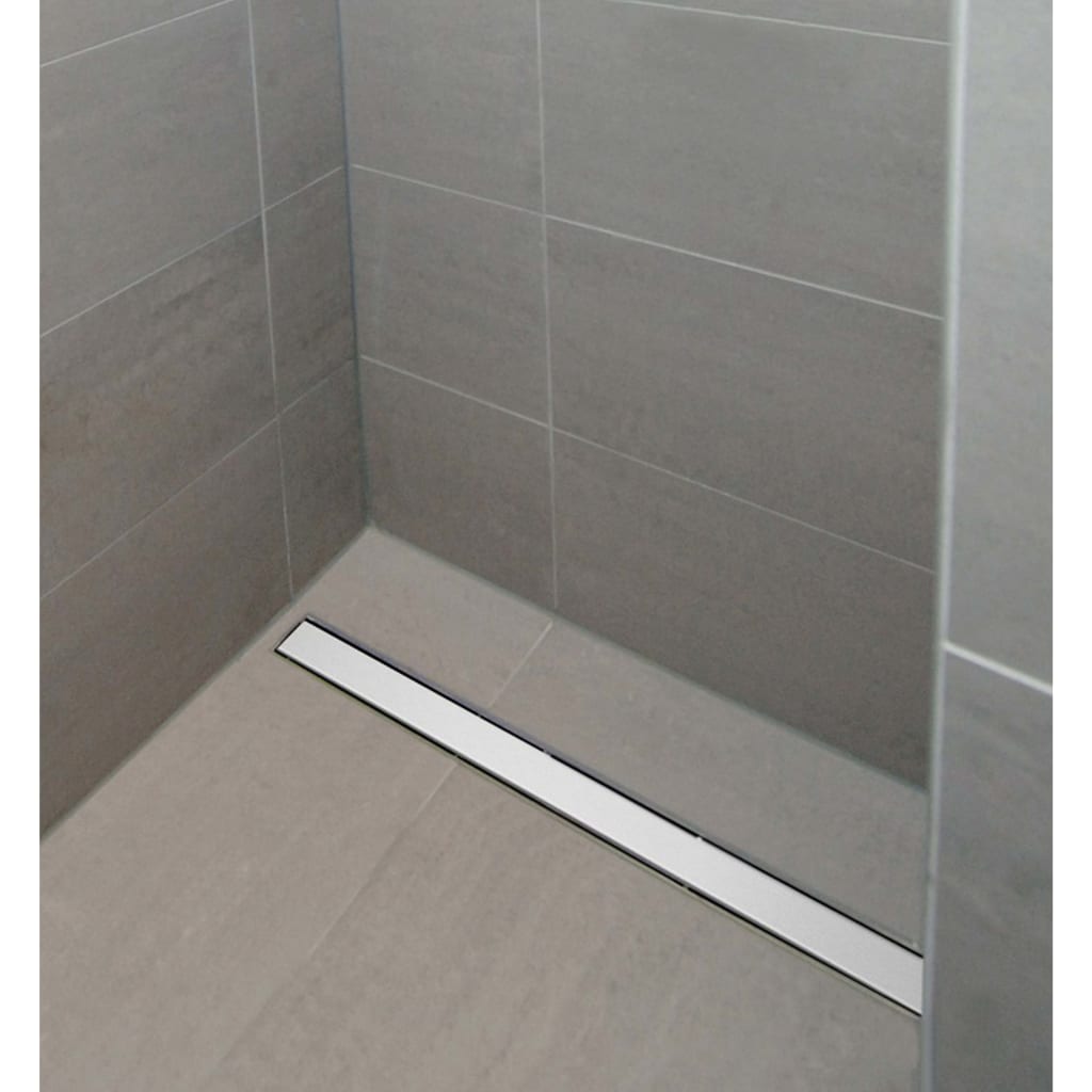 SCHÜTTE Siphon de sol de douche avec couvercle en inox 95,5 cm