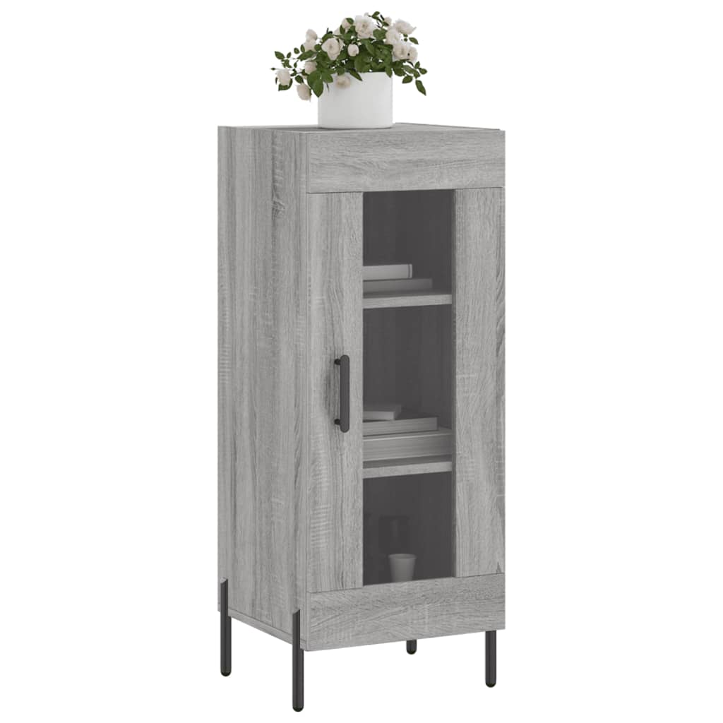 vidaXL Buffet Sonoma gris 34,5x34x90 cm Bois d'ingénierie