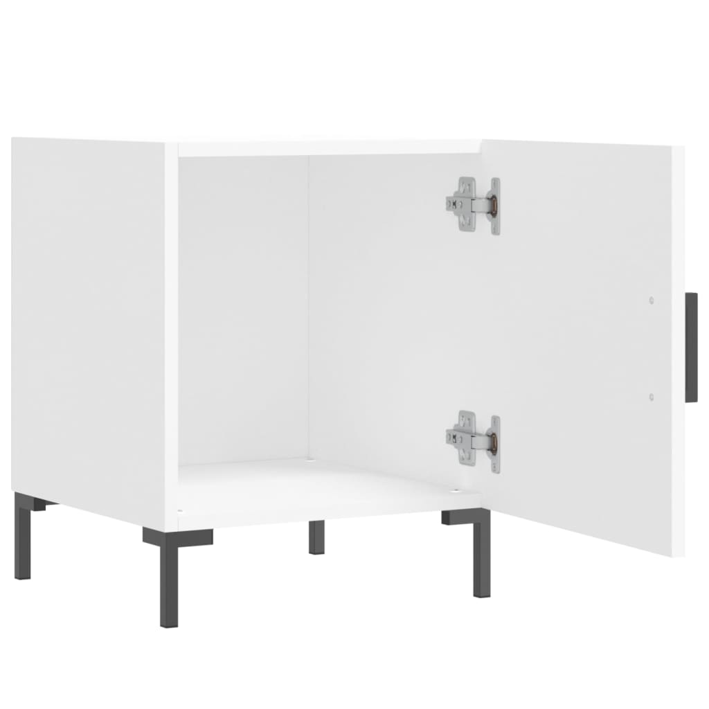 vidaXL Tables de chevet 2 pcs blanc 40x40x50 cm bois d’ingénierie