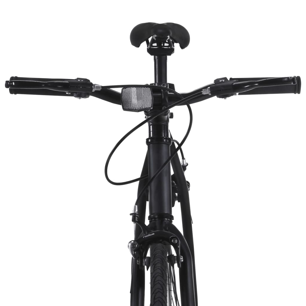 vidaXL Vélo à pignon fixe noir et vert 700c 59 cm