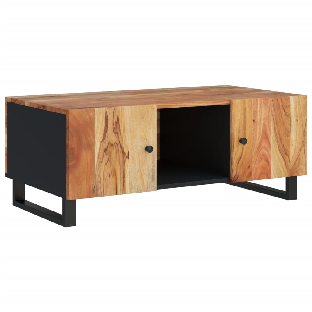 vidaXL Table basse 100x54x40 cm bois d'acacia solide et d'ingénierie