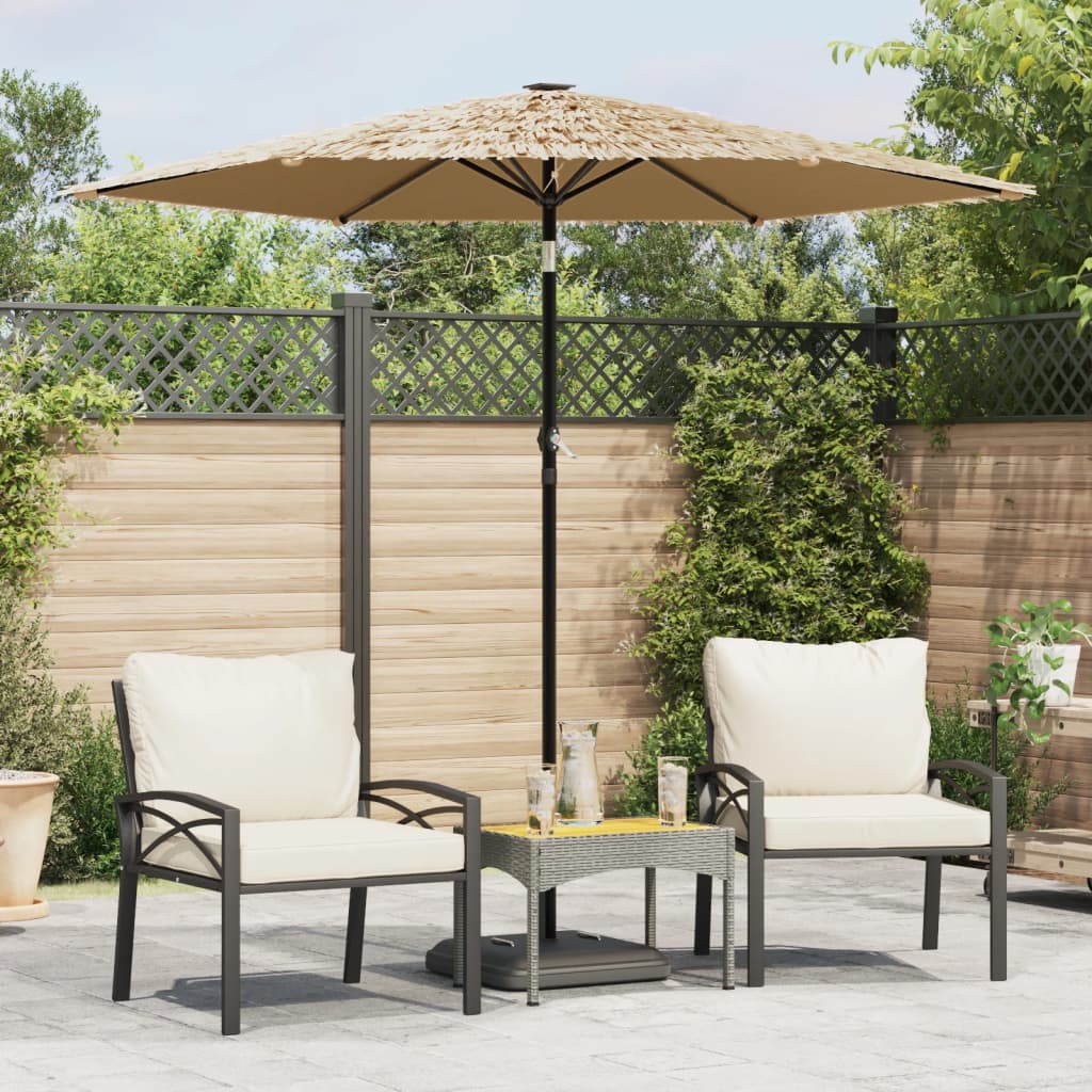 vidaXL Parasol de jardin avec mât en acier marron 223x223x213 cm