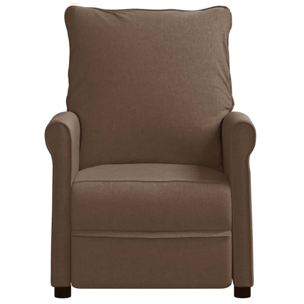 vidaXL Fauteuil inclinable Marron Tissu