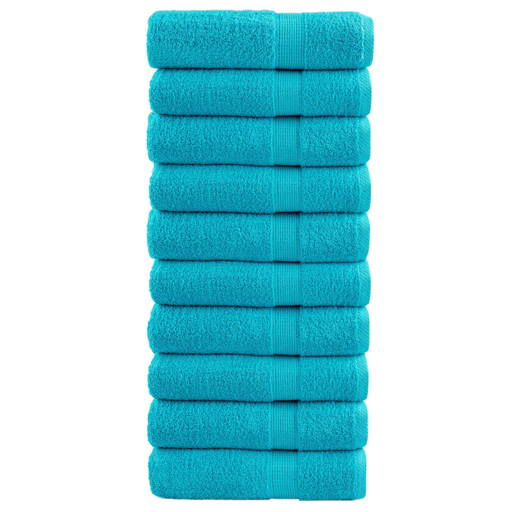 vidaXL Essuie-mains de qualité supérieure SOLUND 10 pcs turquoise