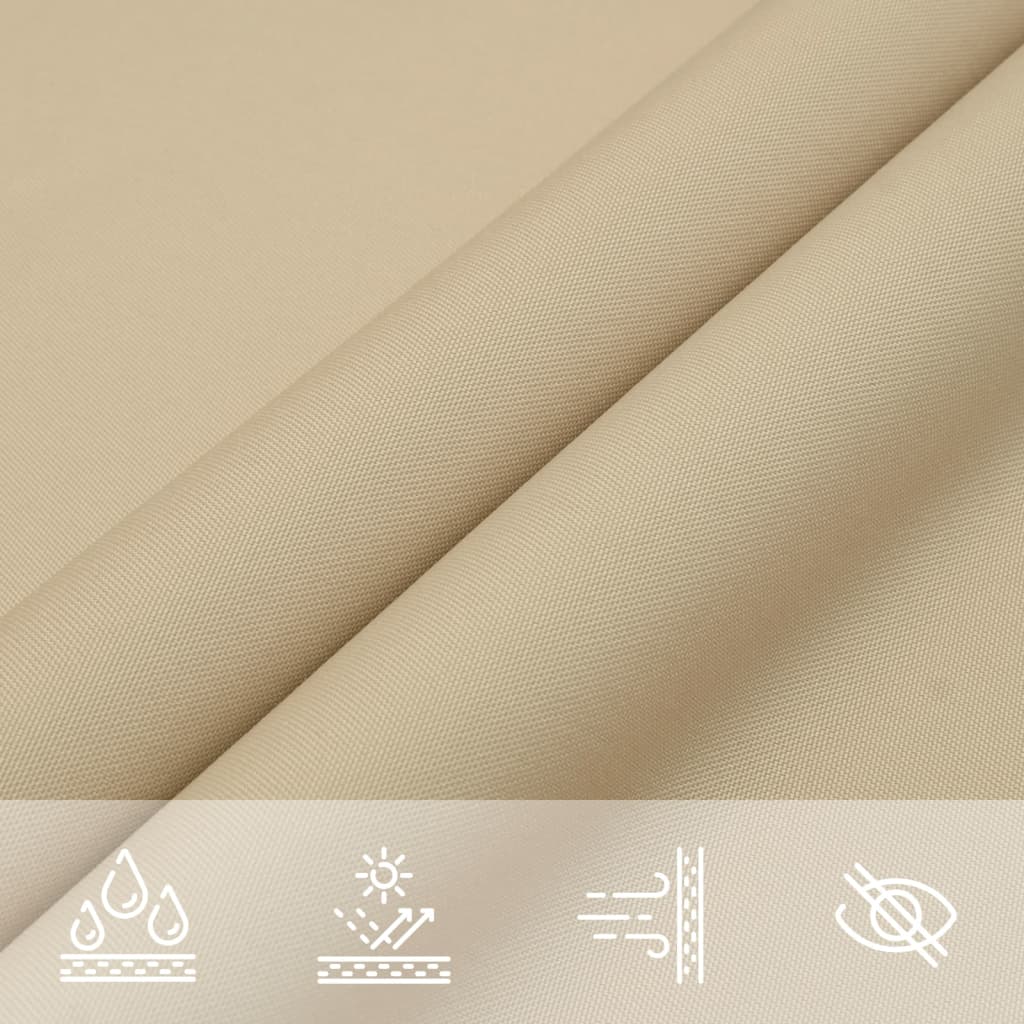 vidaXL Voile d'ombrage beige 2x2x2 m 100 % polyester oxford