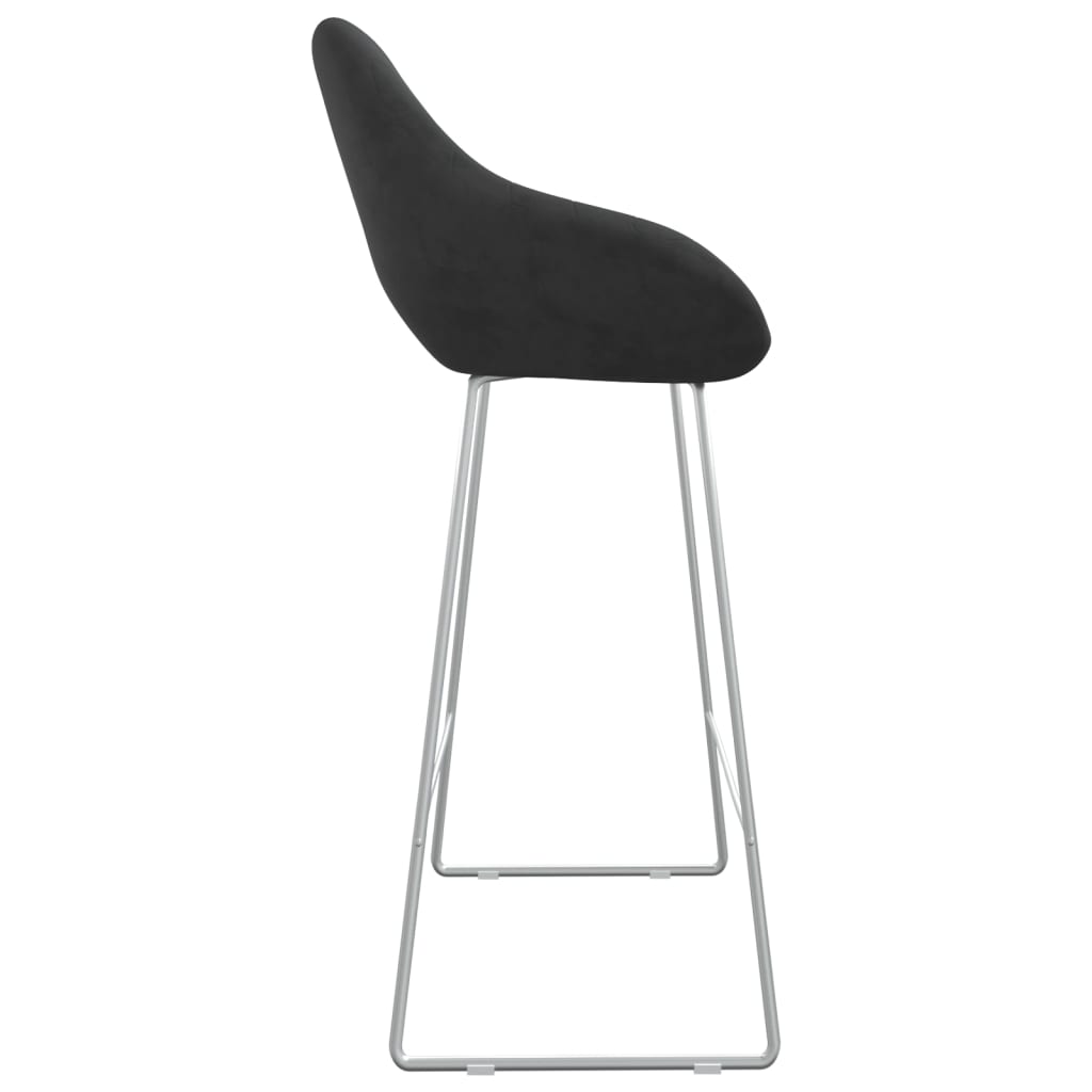 vidaXL Tabouret de bar Noir Velours