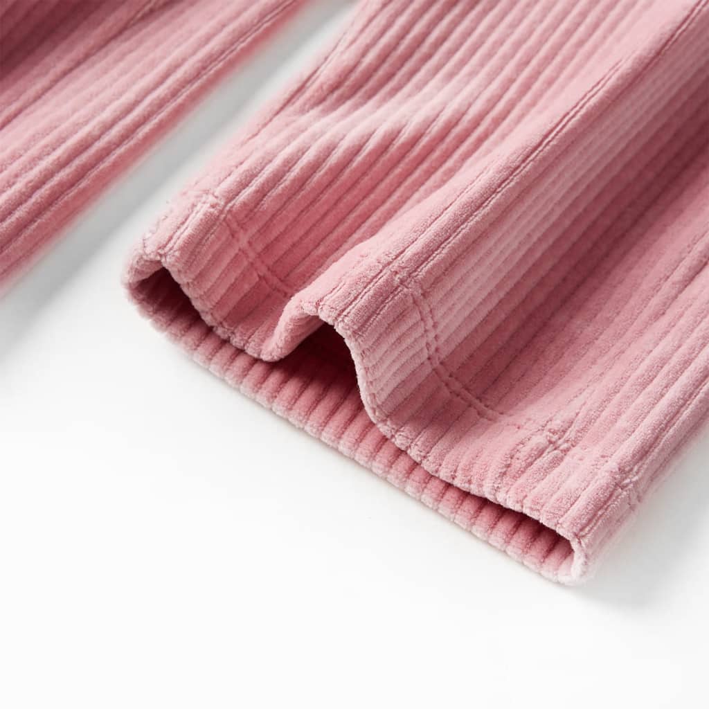 Pantalons pour enfants velours côtelé rose clair 116