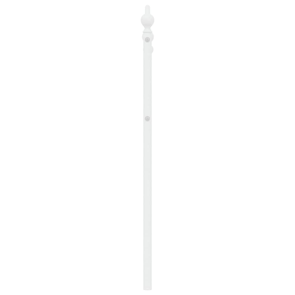 vidaXL Tête de lit métal blanc 120 cm