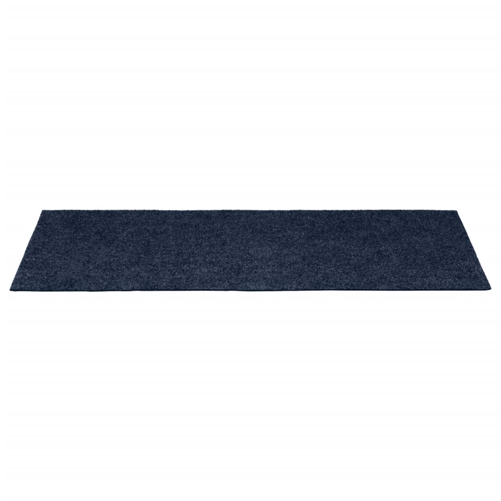 vidaXL Tapis d'escalier autocollants Rectangulaire 15 pcs 60x25cm Bleu