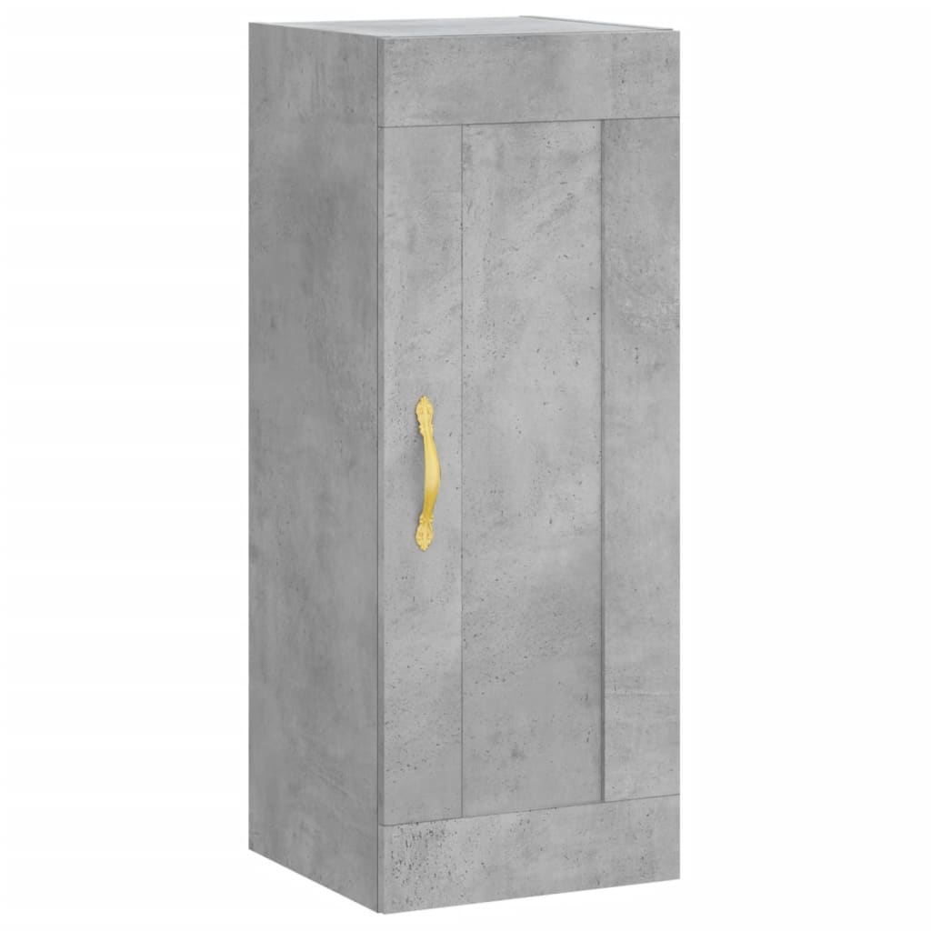 vidaXL Buffet haut Gris béton 34,5x34x180 cm Bois d'ingénierie