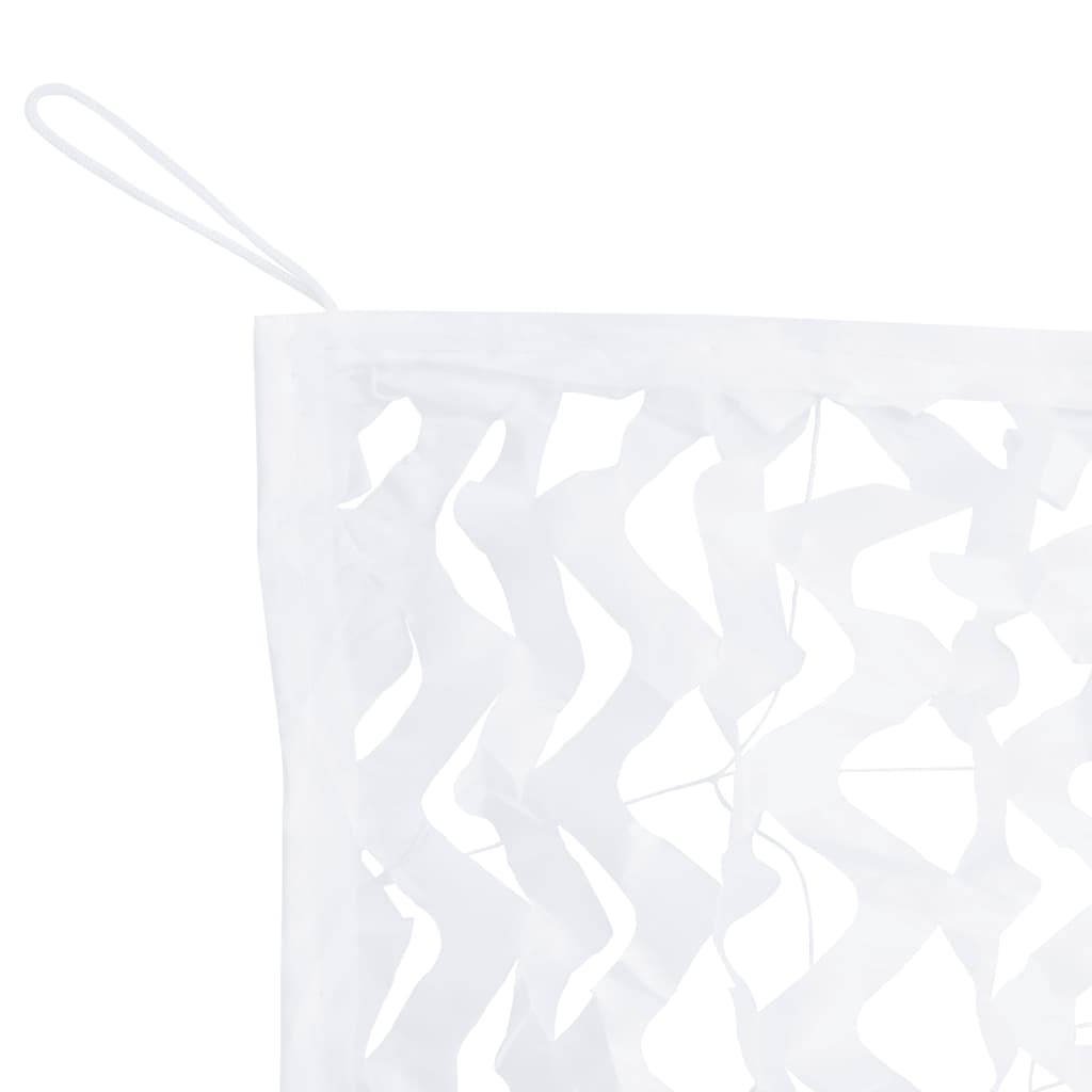 vidaXL Filet de camouflage avec sac de rangement 412x144 cm blanc