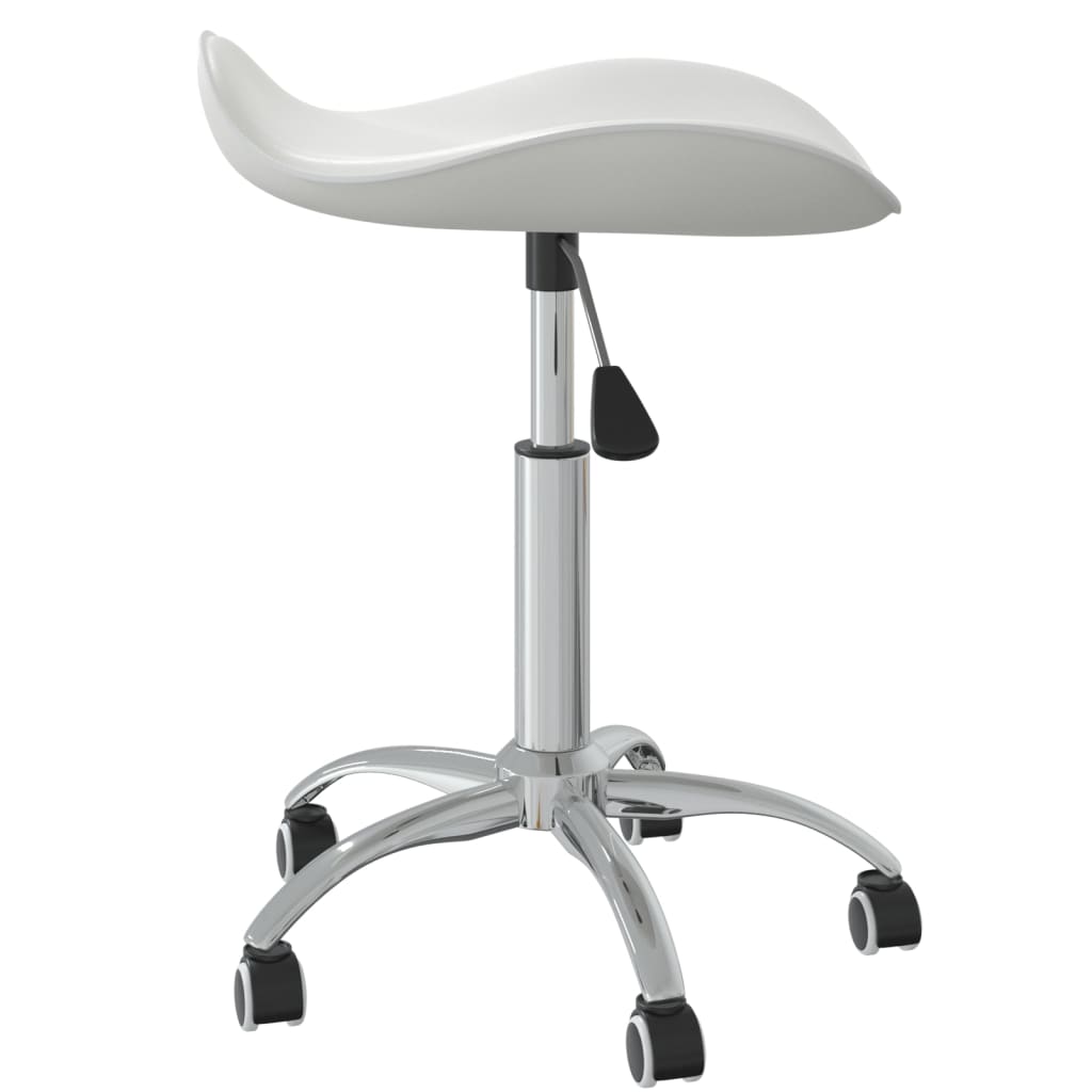 vidaXL Chaise pivotante de salle à manger Blanc Similicuir