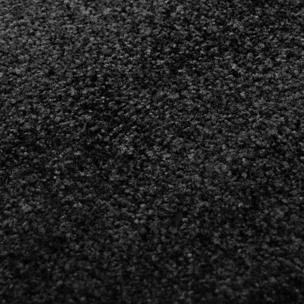 vidaXL Paillasson lavable Noir 90x120 cm
