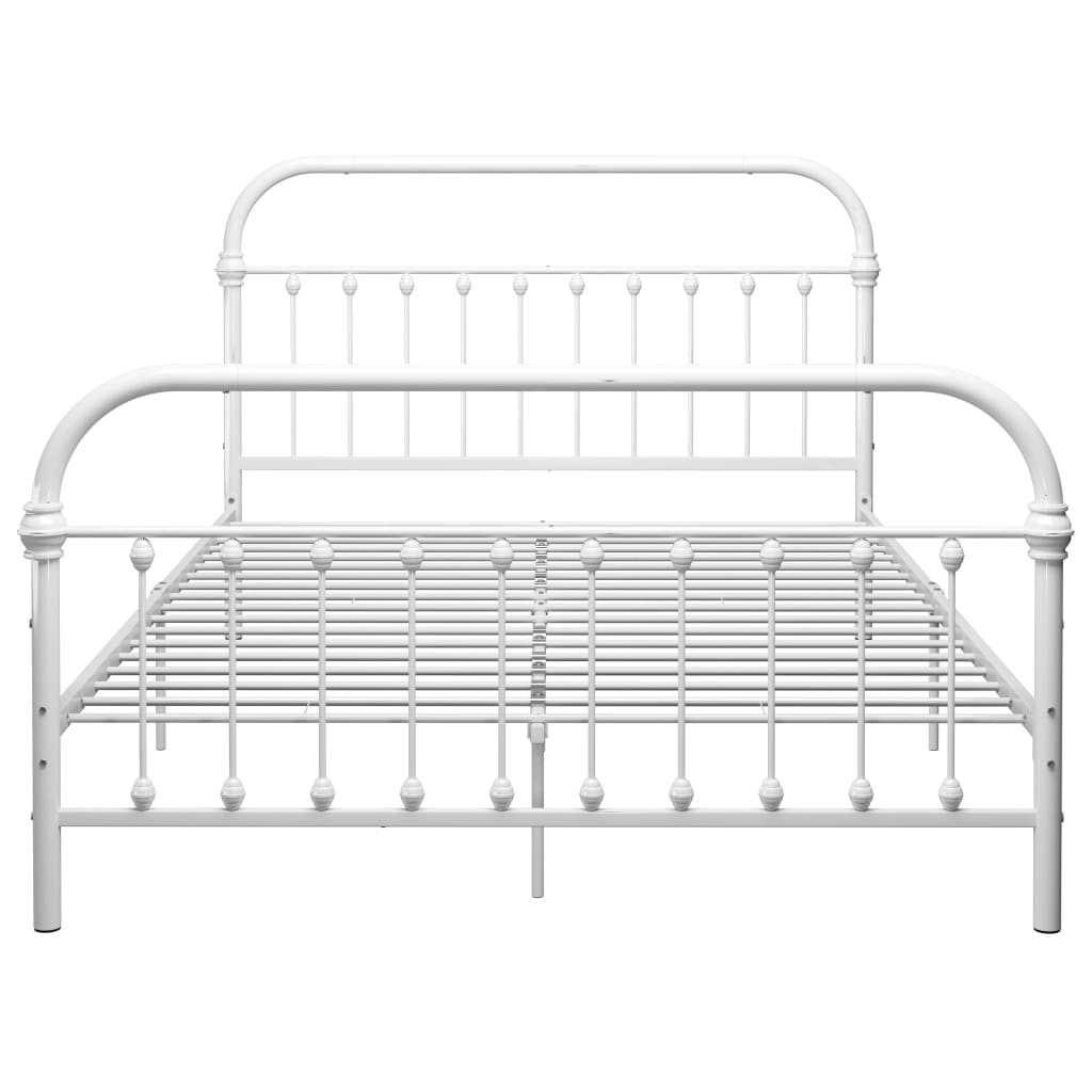 vidaXL Cadre de lit sans matelas blanc métal 120x200 cm