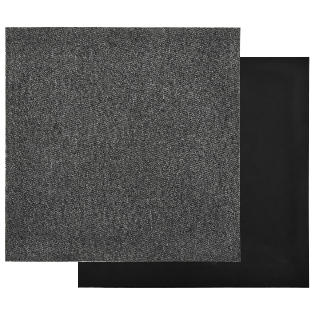vidaXL Dalles de tapis de sol 20 pcs 5 m² 50x50 cm Anthracite