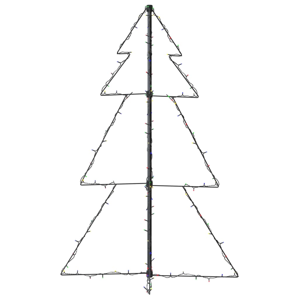 vidaXL Arbre de Noël cône 160 LED d'intérieur/d'extérieur 78x120 cm