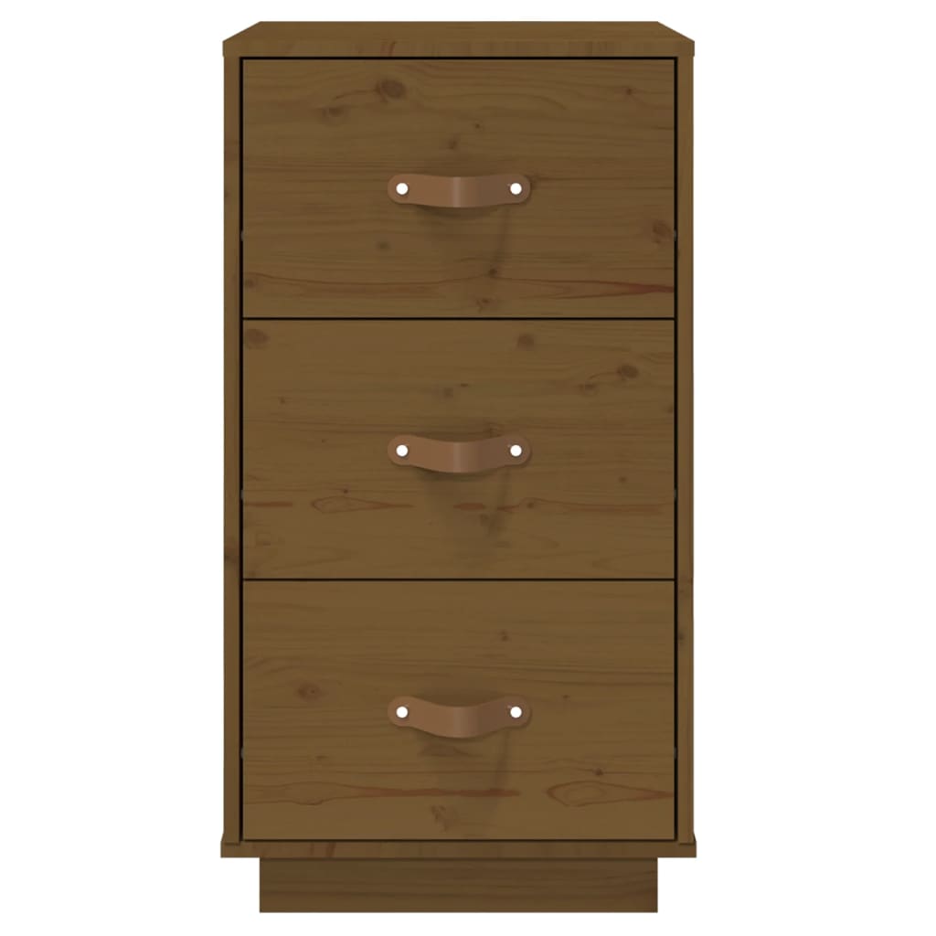 vidaXL Table de chevet Marron miel 40x40x75 cm Bois de pin solide