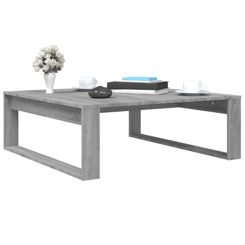 vidaXL Table basse Sonoma gris 100x100x35 cm Bois d'ingénierie