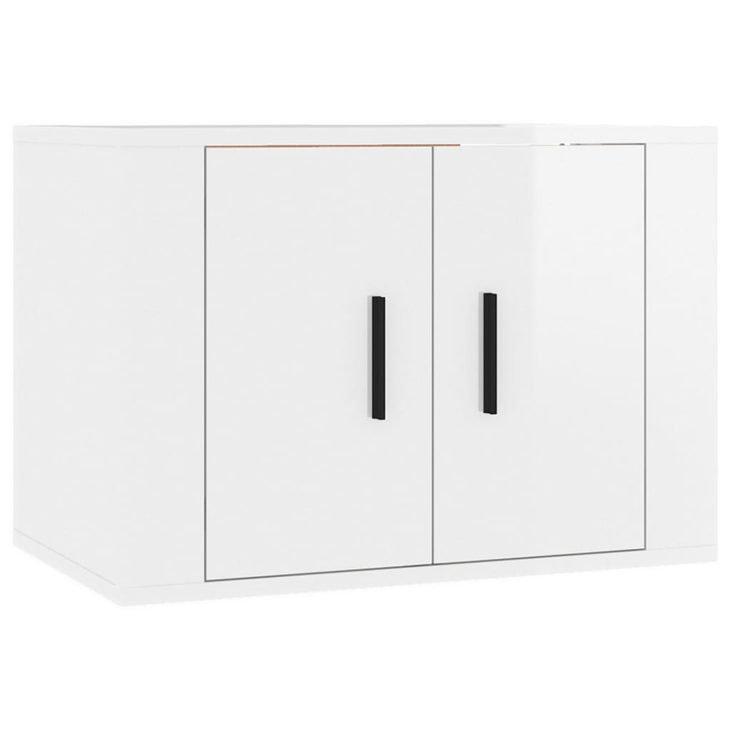 vidaXL Ensemble de meubles TV 3 pcs Blanc brillant Bois d'ingénierie