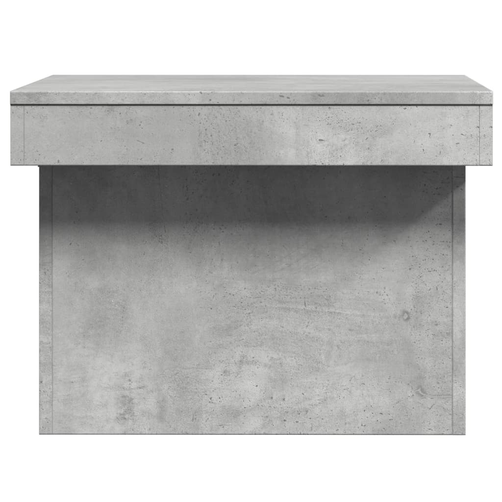 vidaXL Table basse gris béton 80x55x40 cm bois d'ingénierie