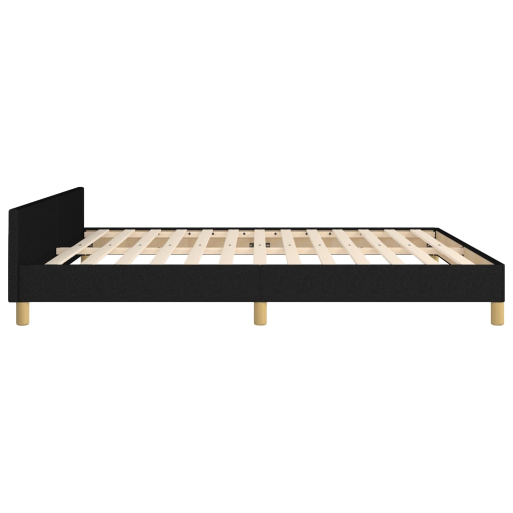 vidaXL Cadre de lit sans matelas noir 160x200 cm tissu